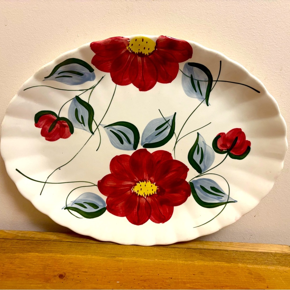 Vintage Blue Ridge Southern Potteries Becky Pattern 13 1/4" Serving Platter